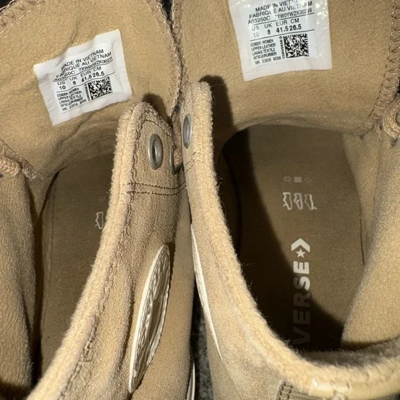 Women’s Converse Chuck Taylor All Star Size 10 Platform High Top Sneakers khaki - Picture 5 of 7